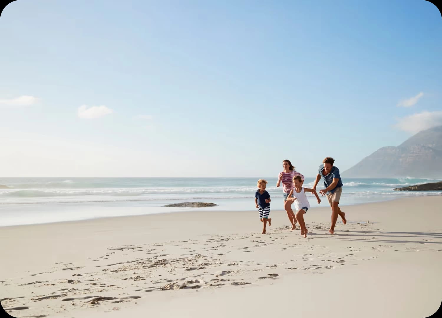 Family on Beach